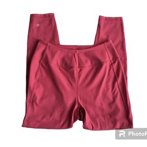 Large rose colored impact leggings